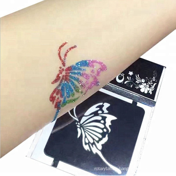 Popular And New Style Of Body Art Glitter Tattoos